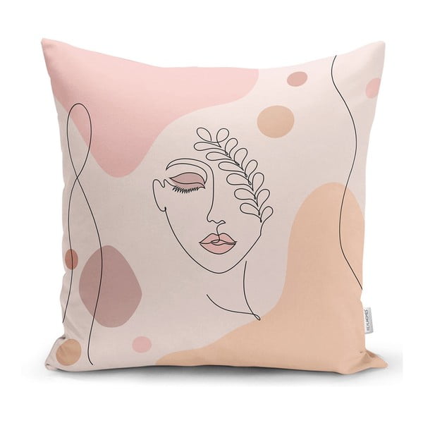 Калъфка за възглавница Рисунка Жена пастел, 45 x 45 cm - Minimalist Cushion Covers