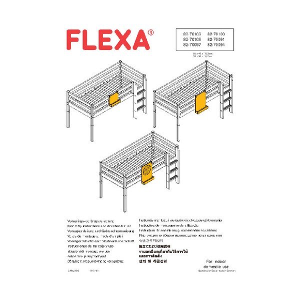 Бяла висяща етажерка за детско легло White - Flexa-image-1