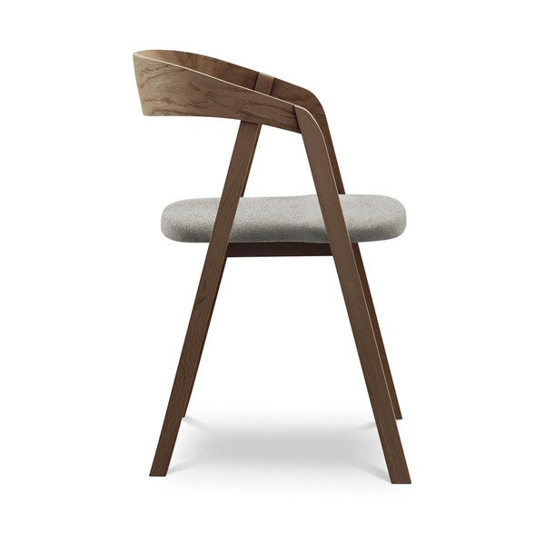 Светлосив трапезен стол от масивна дървесина Erika – Makamii-image-2