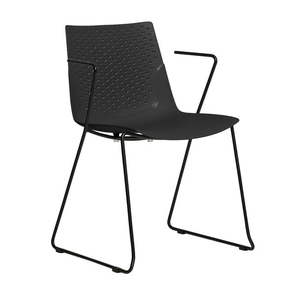 Комплект от 4 черни трапезни стола Edda - Marckeric