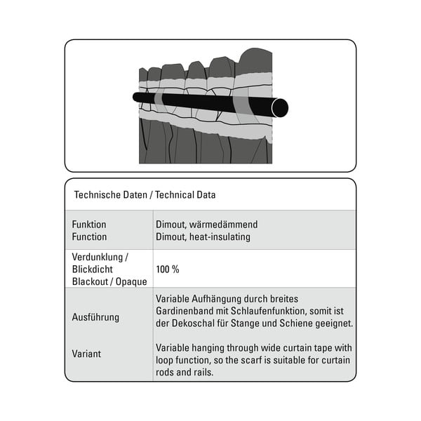 Бежова затъмняваща термо завеса от жакард 140x245 cm Ornament – Sehlbach-image-2