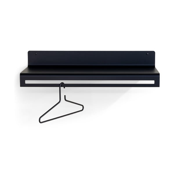 Черна метална стенна закачалка с рафт 78 cm Sway – Spinder Design-image-4