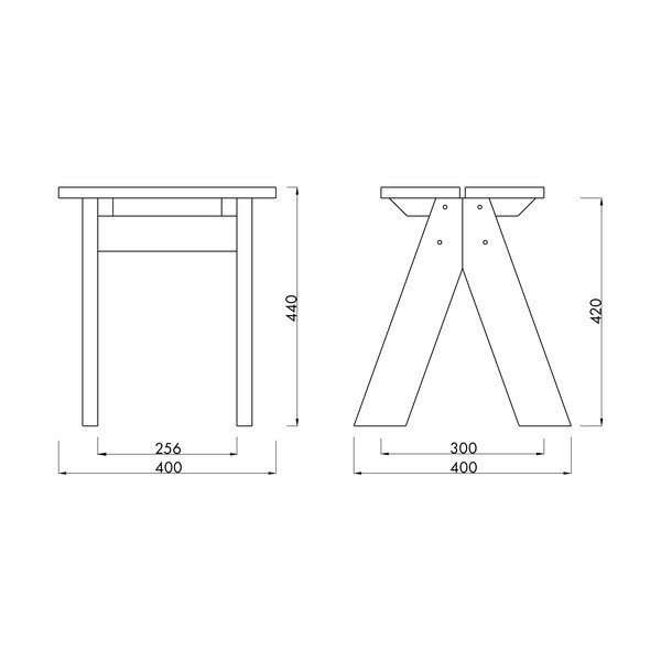 Тъмнокафяв градински стол от масивно дърво Navo – noo.ma-image-4