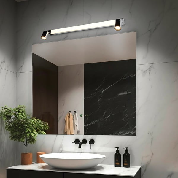 LED стенна лампа в лъскаво сребристо Enrico – Trio-image-1