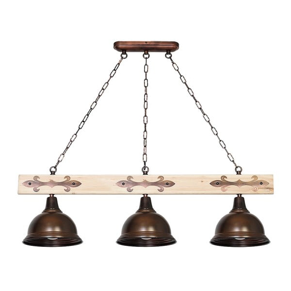 Таванна лампа с дървени детайли Albero I Tres - Glimte