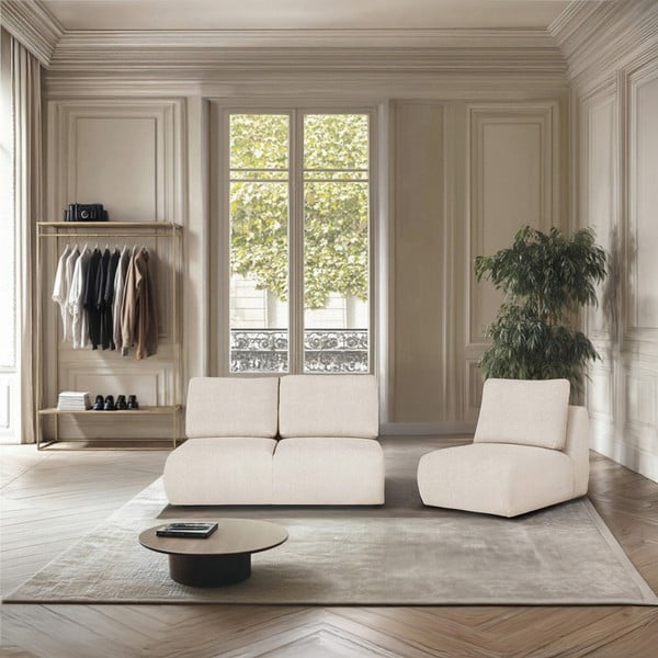 Кремав диван от букле 164 cm Mirel – Rodier-image-1