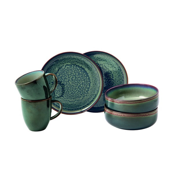 Комплект зелени порцеланови чинии от 6 части Villeroy & Boch Like Crafted - like | Villeroy & Boch