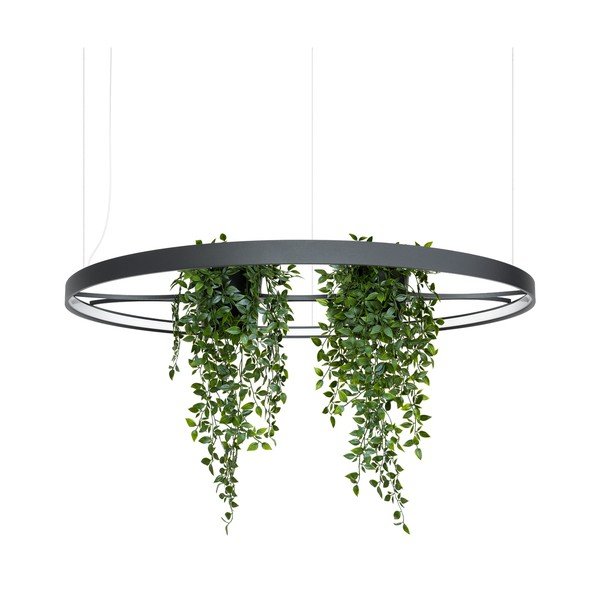 Черно алуминиево LED висящо осветително тяло ø 110 cm RIO – Thoro