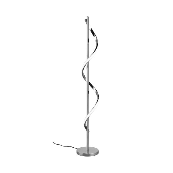Подова лампа с LED димиране в блестящо сребристо (височина 120 см) Isabel - Trio
