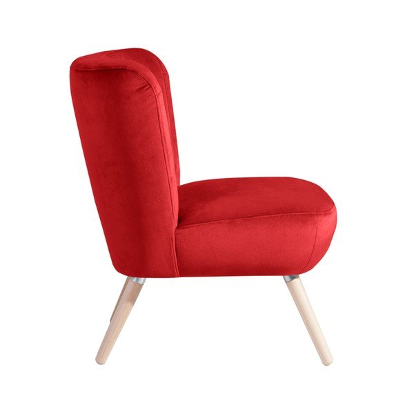 Červené křeslo Max Winzer Neele Velvet-image-2