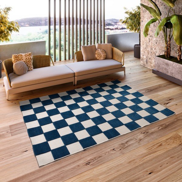 Син/кремав килим за открито и закрито 160x230 cm Cuadros – Universal-image-1