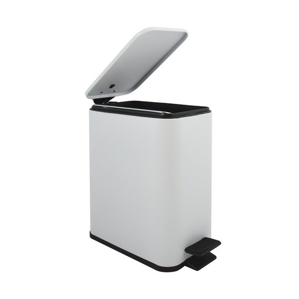 Стоманено кошче за боклук с педал в матово бял цвят 5 l   Erik – Spirella-image-2