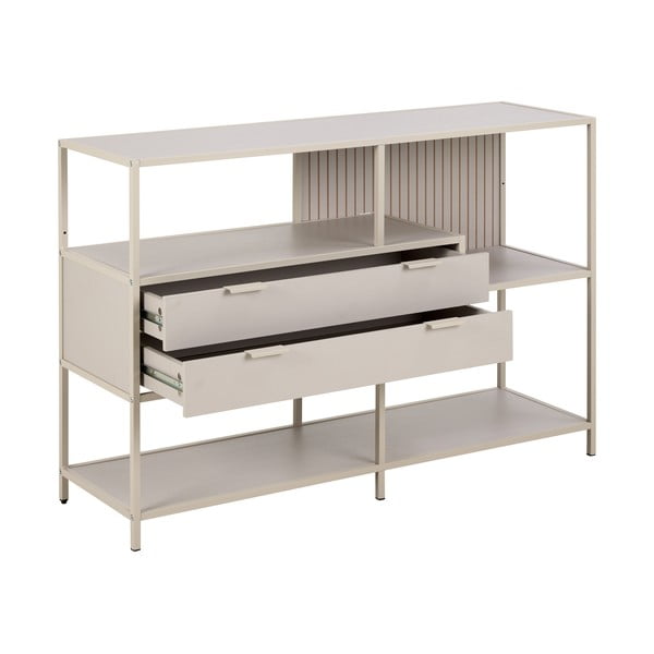 Сива библиотека 114x78x35 cm Seaford – Actona-image-2