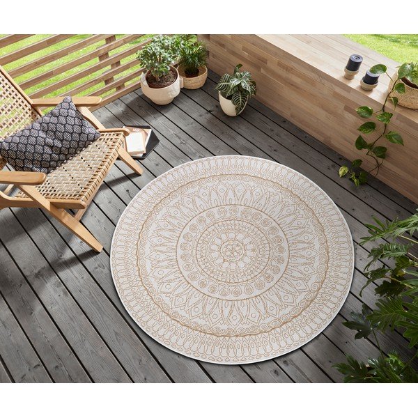Кремав кръгъл килим ø 120 cm Spirit - Hanse Home-image-1