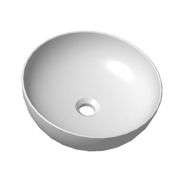 Бял керамичен кръгъл умивалник ø 40 cm Kleo - STOLKAR