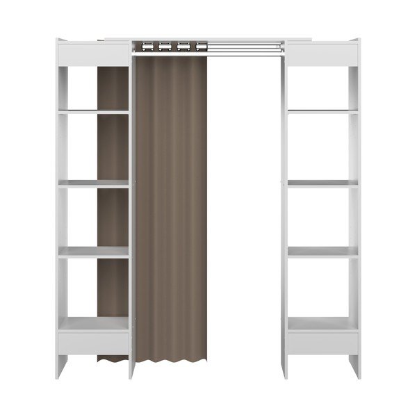 Отворен гардероб в светлокафяво-бяло 185x182 cm Tom - TemaHome-image-3