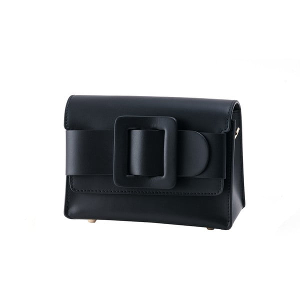 Черна чанта от естествена кожа Lessino - Andrea Cardone