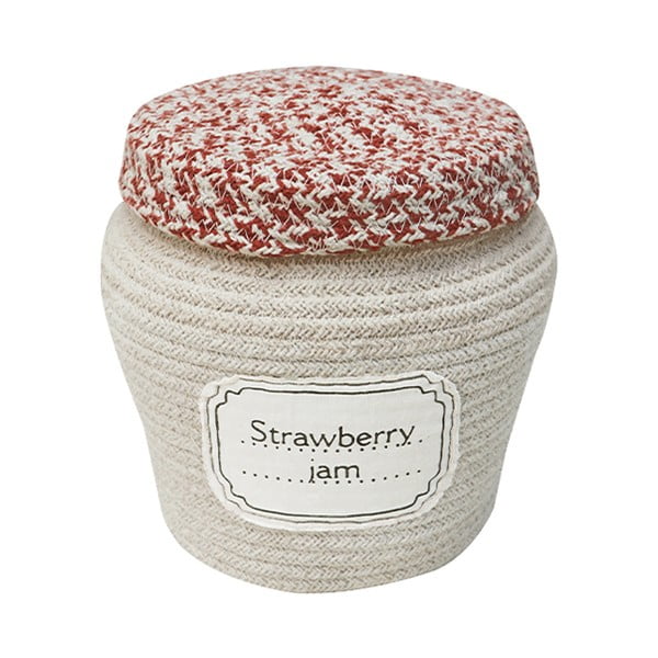 Кремава текстилна детска кошница за играчки ø 20x23 cm Jam Jar – Lorena Canals