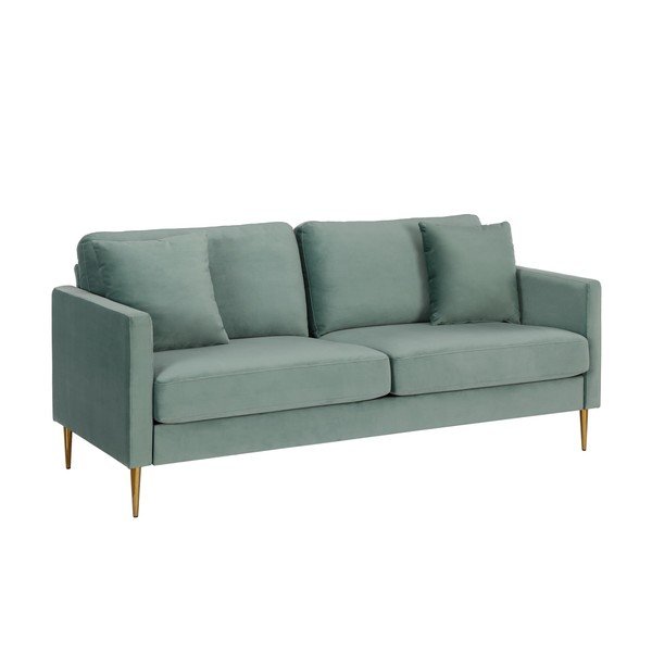 Тюркоазен кадифен диван 184 cm Highland – Støraa-image-2