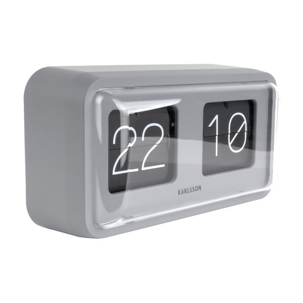 Сив настолен часовник Bold Flip - Karlsson-image-1
