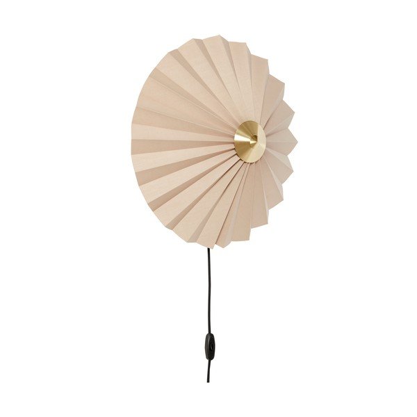 Бежова стенна лампа за контакт ø 48 cm Pliss – Hübsch-image-2