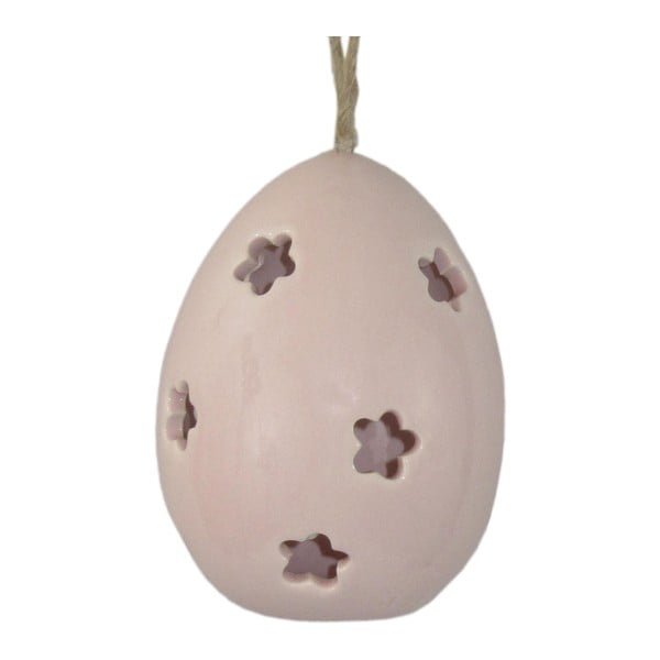 Béžová závěsná dekorace Ewax Flower Egg