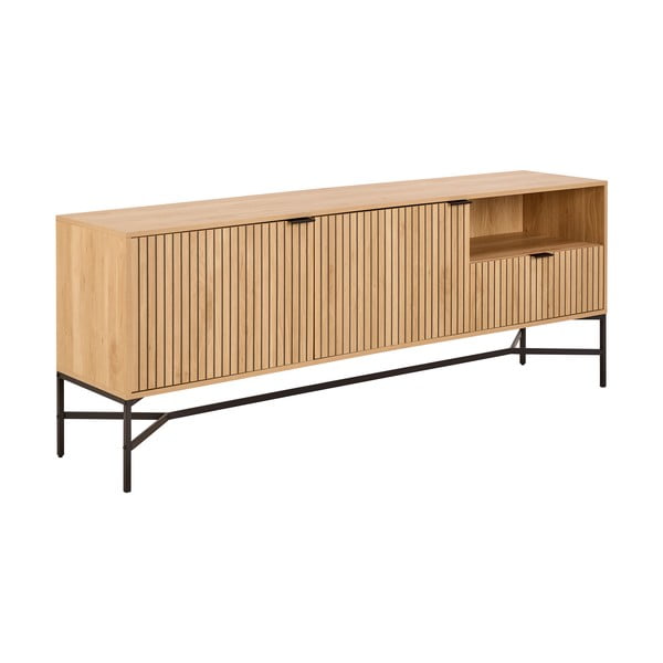 Скрин от дъбов декор  в естествен цвят 180x70x40 cm Jaipur – Actona-image-1