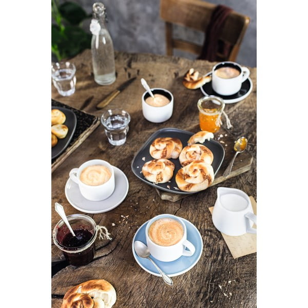 Сиво-бяла порцеланова чаша с чинийка Maxwell & Williams Tint, 240 ml - Maxwell & Williams-image-1