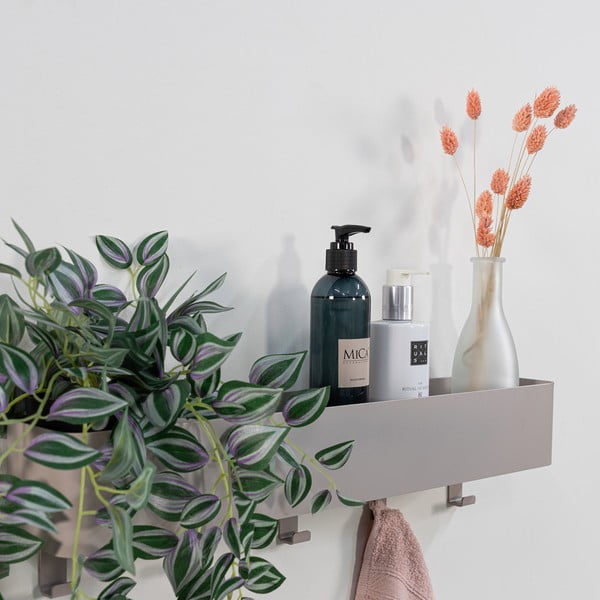 Кафяво-сив стенен стоманен рафт за баня Multi – Spinder Design-image-3