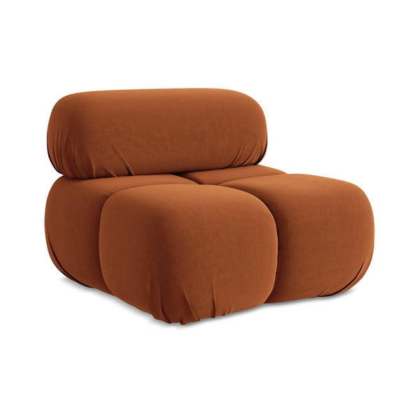 Оранжев кадифен модул за диван (среден модул) Lokua – Makamii-image-1