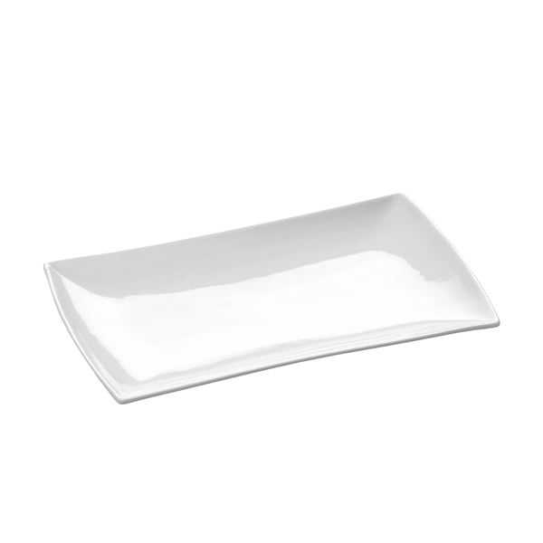 Бяла порцеланова чиния East Meets West, 25,5 x 15,5 cm - Maxwell & Williams