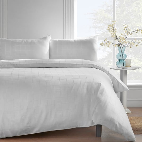 Бяло единично спално бельо 135x200 cm - Catherine Lansfield