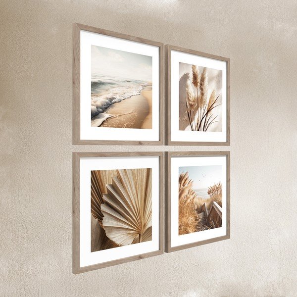 Печатни картини в комплект 4 бр. с включена рамка 30x30 cm Boho Dreams – Styler-image-3