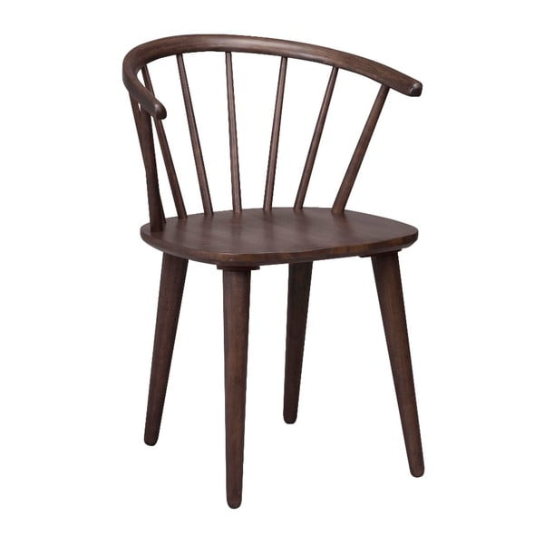 Тъмнокафяв трапезен стол от каучуково дърво Carmen - Rowico