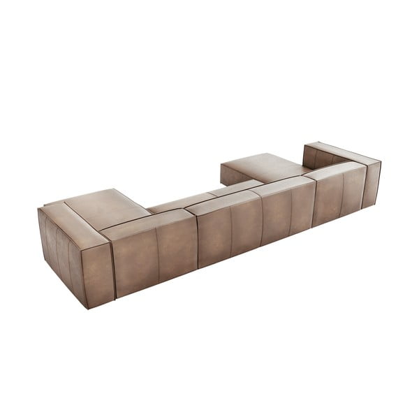 Ъглов диван от светлокафява кожа (U-образен) Madame - Windsor & Co Sofas-image-3