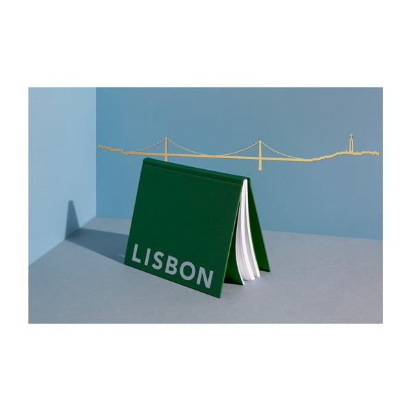Позлатена декорация за стена със силует на Лисабон - The Line