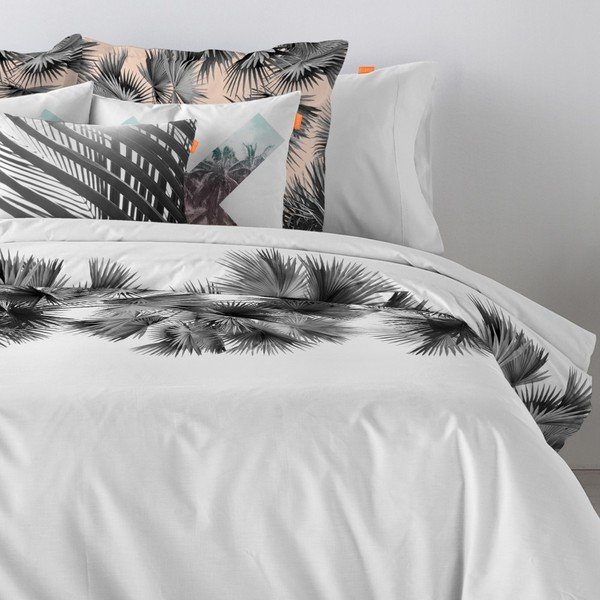 Sada 2 bavlněných povlaků na polštář Blanc Palm Tree-image-1