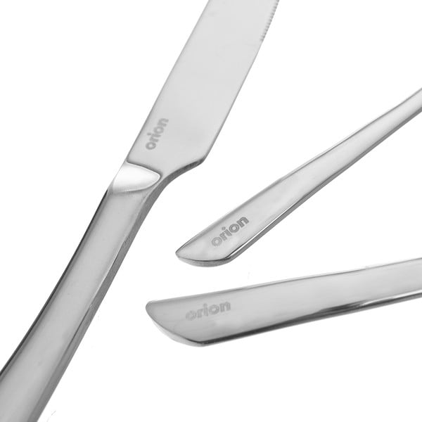 Прибори за хранене от неръждаема стомана в сребрист цвят 24 бр. Shape – Orion-image-4