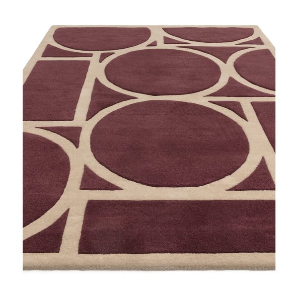 Тъмнокафяв вълнен килим 200x290 cm Metro Plum - Asiatic Carpets-image-2