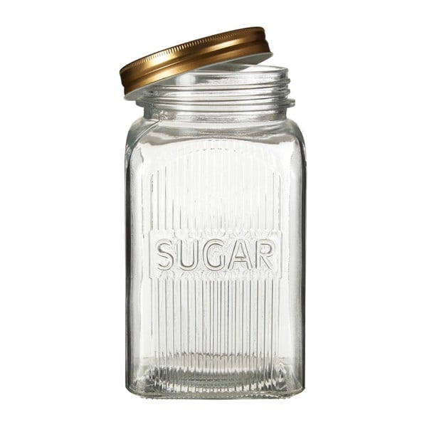 Комплект буркани за захар, кафе и чай със златни детайли Релефен - Premier Housewares-image-1