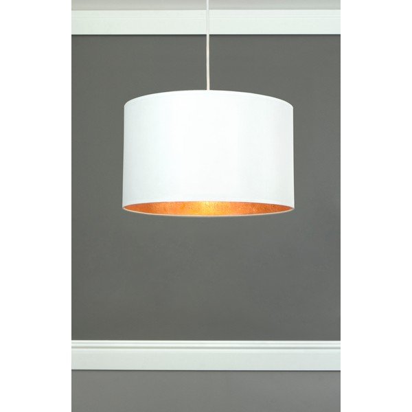 Бяла лампа за таван с меден цвят на вътрешността , ⌀ 40 cm Mika - Sotto Luce-image-1