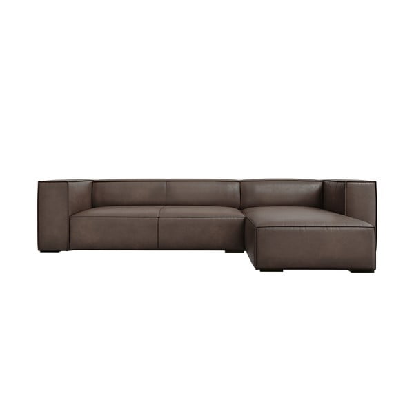 Ъглов диван от кафява кожа (десен ъгъл) Madame - Windsor & Co Sofas