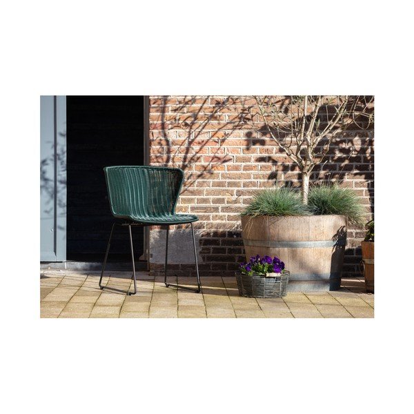 Черни градински столове в комплект 2 бр. от изкуствен ратан Wings – WOOOD-image-1