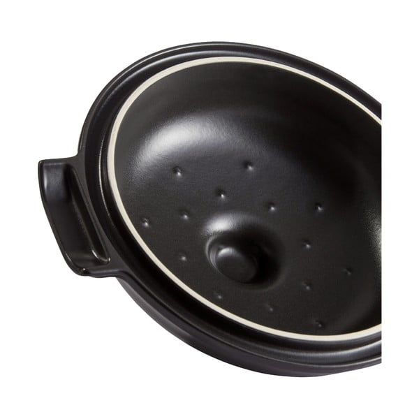 Черна овална тенджера за пипер с капак Delight, 4 л - Emile Henry-image-2