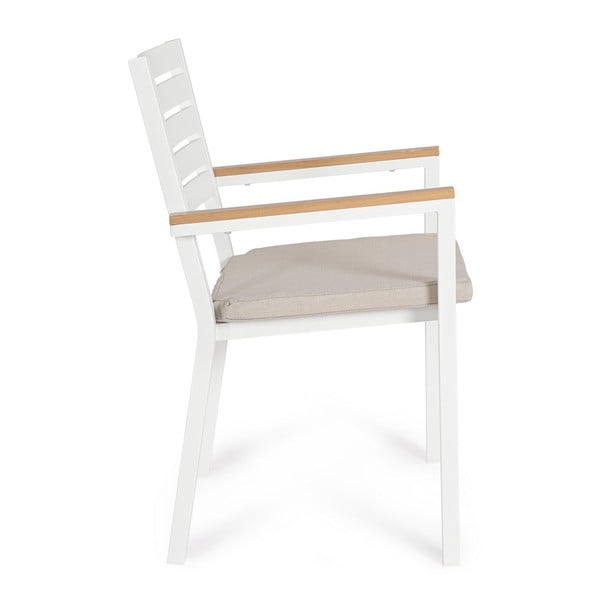 Бели градински столове в комплект от 4 бр. метални Henna   – Bizzotto-image-2