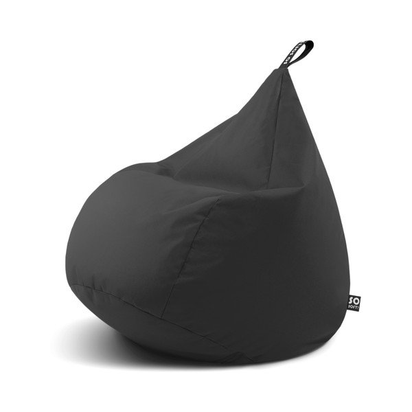 Сив детски пуф Drop M – So Soft?