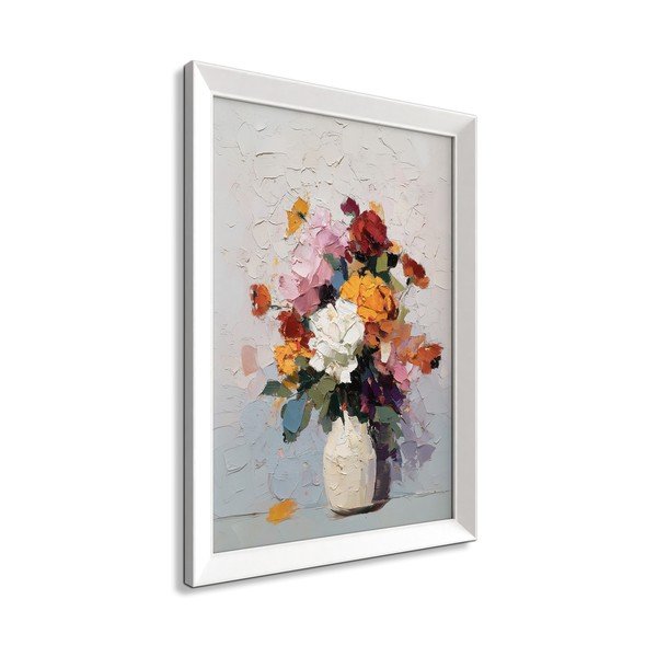 Печатна картина с включена рамка 56x75 cm White Vase – Styler-image-4