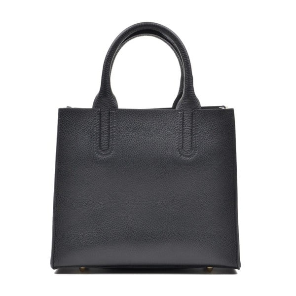 Черна кожена чанта Mangotti Erica - Mangotti Bags