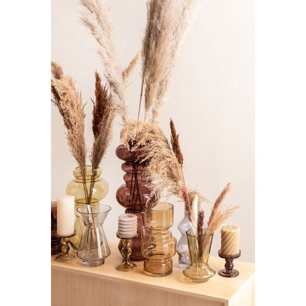 Сива многослойна свещ, височина 7,5 cm Layered Circles - PT LIVING-image-1