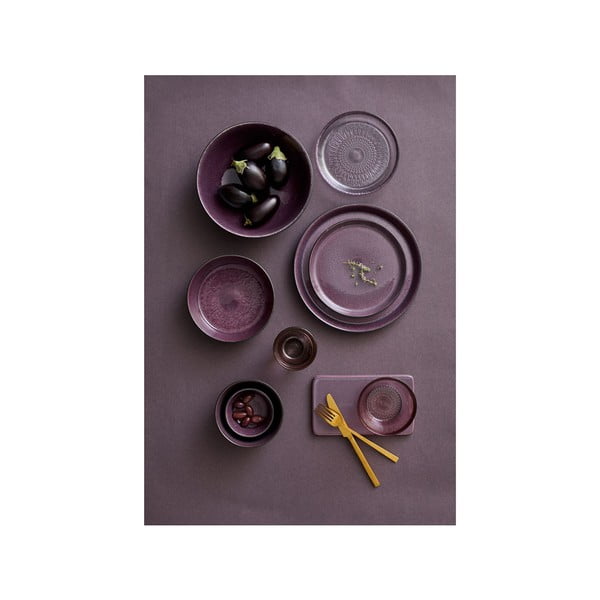 Черна/лилава глинена купичка за сервиране Gastro Black/Purple – Bitz-image-1